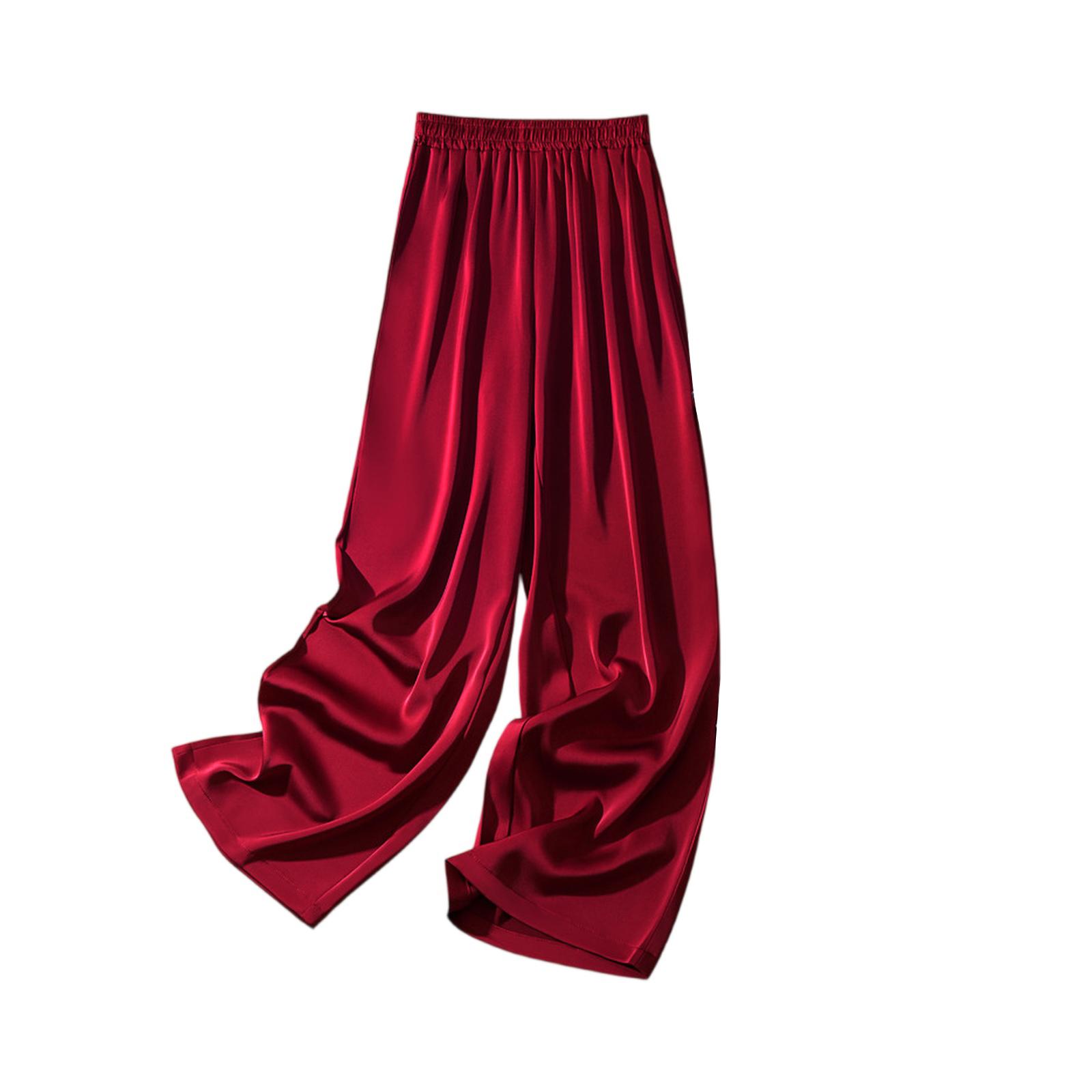 Women  Winter Soild Color Pants Full Length Long Trousers Sports Pants S винный