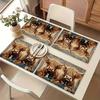 4pcs/6pcs Highland Cow Farmhouse Floral Pattern Placemats, Suitable for Kitchen And Dining Room Decor, Home Decoration, Scene Decoration, Seasonal