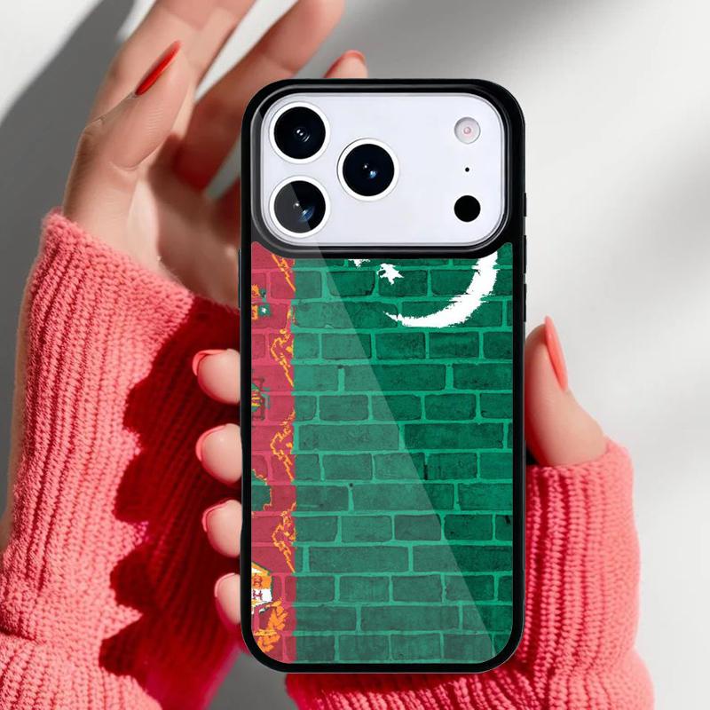 Turkmenistan Flag Soft Phone Case for iPhone 17 Air 16e 15 14 13 Pro Max Back Cover for 12 11 Pro Coque