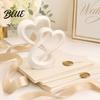Intertwined Hearts Sculpture Figurine 3D Printed Love Statue
