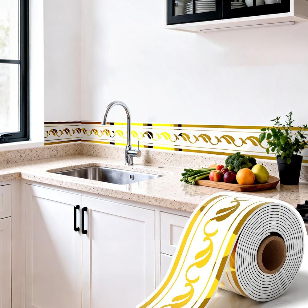 Waterproof Wall Border Flexible Baseboard Trim Border Decorative Strip Living Room