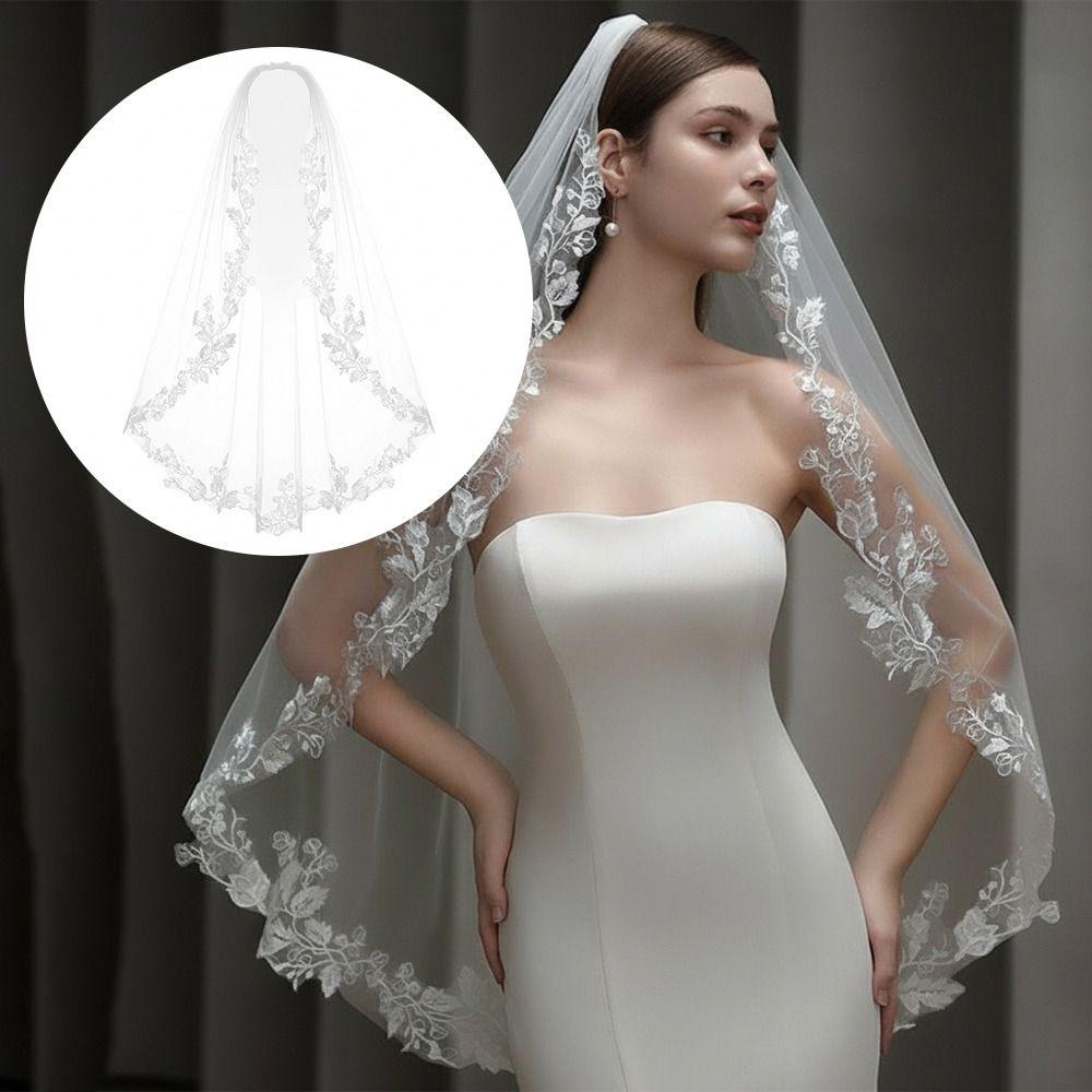 One Layer Bridal Veil Soft Tulle Bridal Headpiece Vintage Wedding Veil  Brides