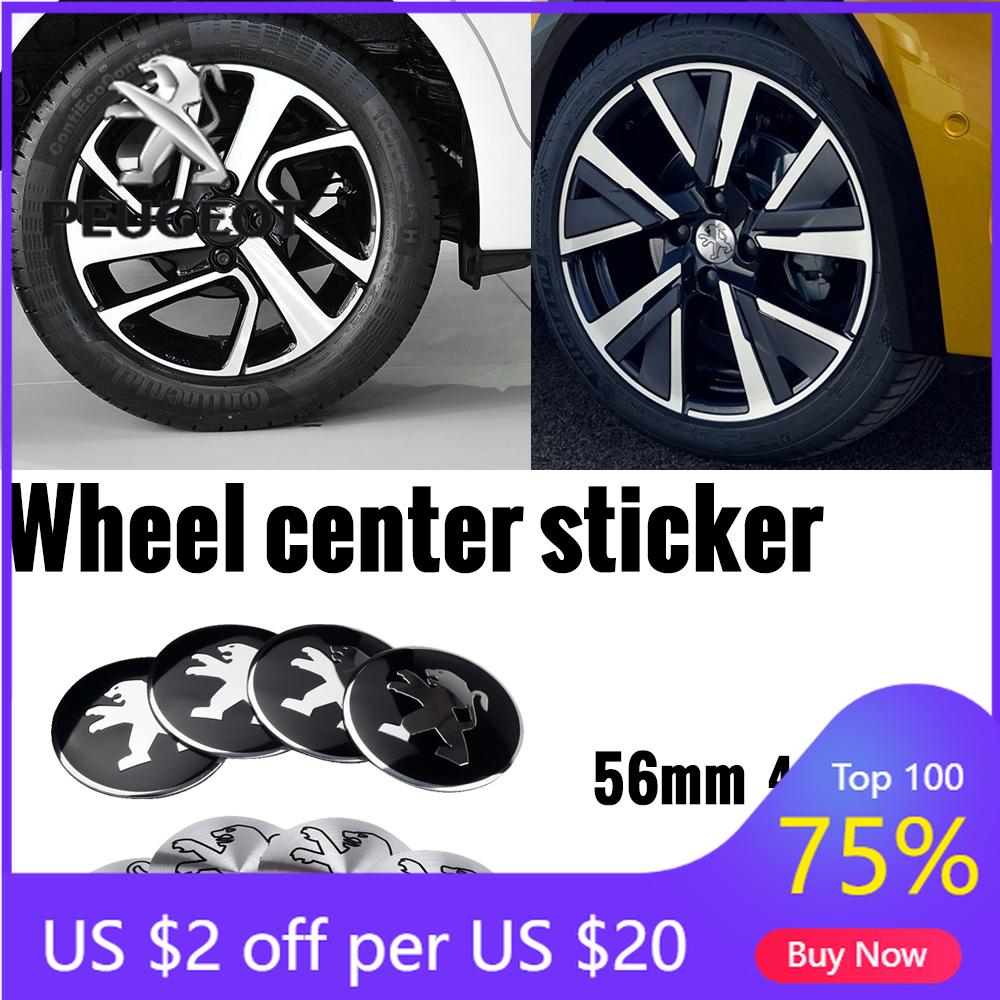 2026 Hete Auto Sticker 3D Metaal Auto Styling Auto Wiel Band Naaf Badge Stickers Voor Peugeot 301 307 308 406 508 2008 3008 5008 108 R