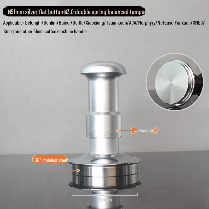 3.0 Double Spring Espresso Tamper with Free Adjustment, Constant Force, Balance - 51/53/58mm