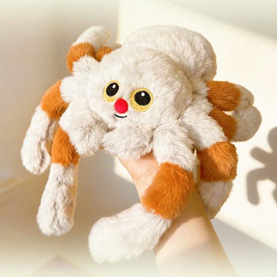 Spider Plush Toy 30/50cm Soft Stuffed Animal Red Nose Big Eyes Simulation Spider Doll Novelty Gift for Kids Adults