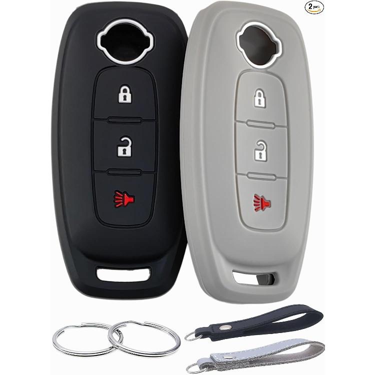 Silicone Rubber Key Fob Cover Compatible with Pathfinder Rogue Kicks 202