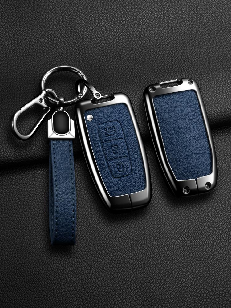 Auto Smart Key Fob Cover Case Fit For Hyundai Genesis Coupe Sonata Ix35 Fit For Kia Forte Sportage K2 K5 New Alloy Genuine Leather Automotive Auto