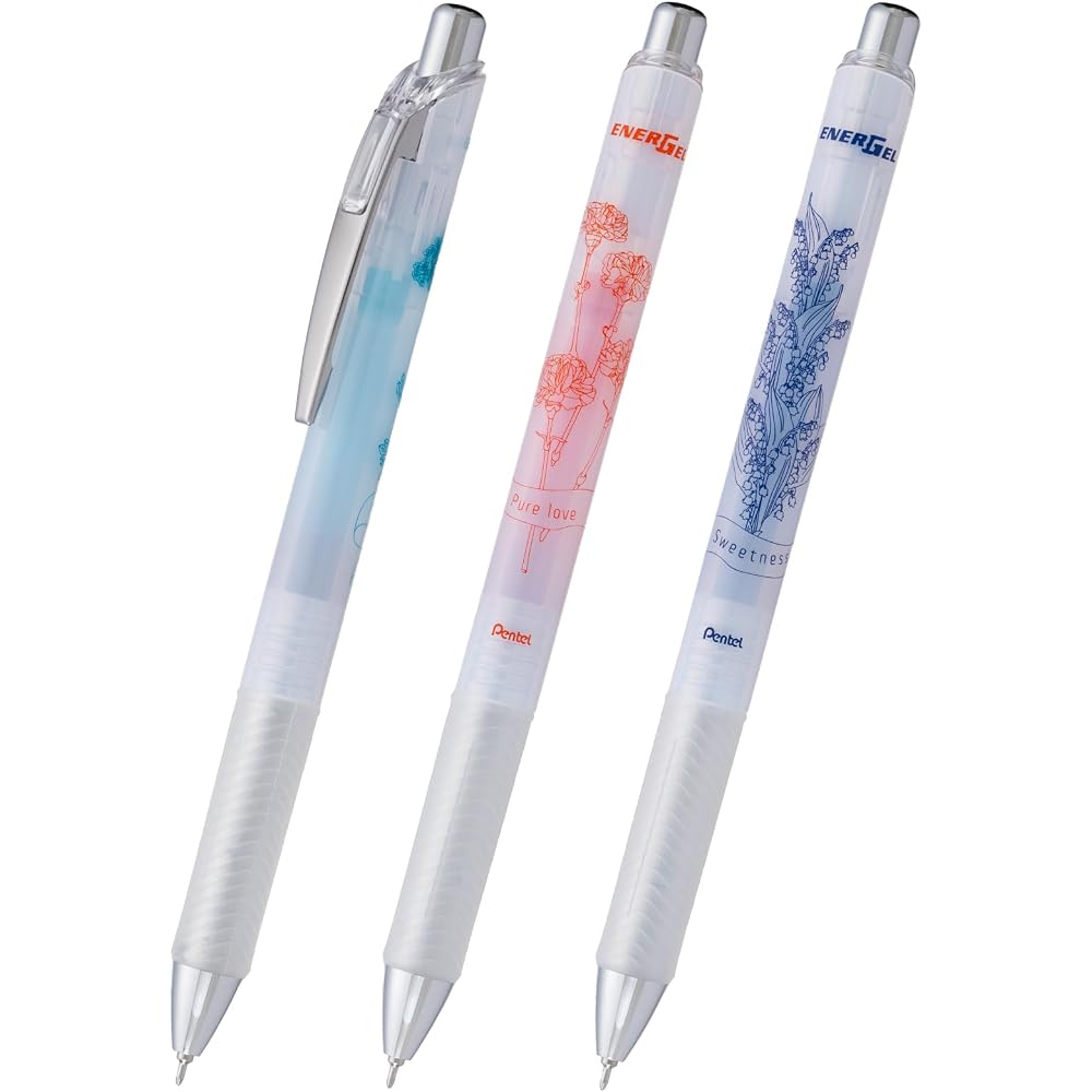 Pentel Ballpoint Gel Ink Gel Infree Bouquet Set of 3, 2 BLN75TL-3STL2