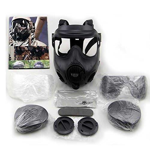 H World Shopping Tactical Airsoft Paintball Full Face Protective Dual Fan Mask M50 Black