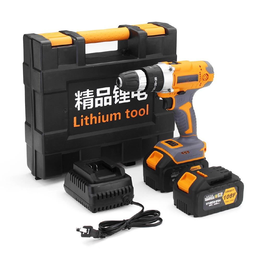 Electric Drill Wrench Screwdriver Cordless Drill 108V Double Speed Household Car Tools Rechargeable Lithium Battery New
