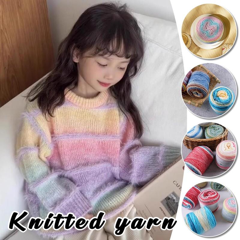 100g/roll Colorfulful Candy Bean Scarf Mohair Yarn Special Knitting Wool Ball Autumn And Winter Handmade Wool Yarn Crochet Yarn