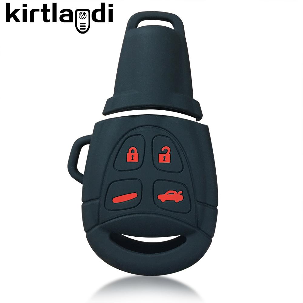 

Силиконовый чехол для пульта ключа для Saab 9-3 9-3X 9-5 для Cadillac BLS 4 кнопки Держатель для ключей Автоаксессуары Бесключевой