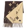 Great LOUIS VUITTON Scarf Escalp Reykjavik Monogram Brown cashmere 401486 Used