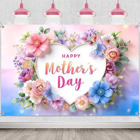 Flower Mother's Day Party Celebration Decorative Background Cloth Garden Arrangement Background