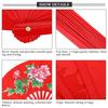Folding Fan, Chinese Style, for Kung Fu, Tai Chi, and Dance, Easy to Open and Close, Folding Fan, Decorative Gift, Includes Fan Bag (Red)