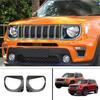 Fit For   Jeep Renegade Front Light Headlight Lamp Angry Eyes Trim Cover