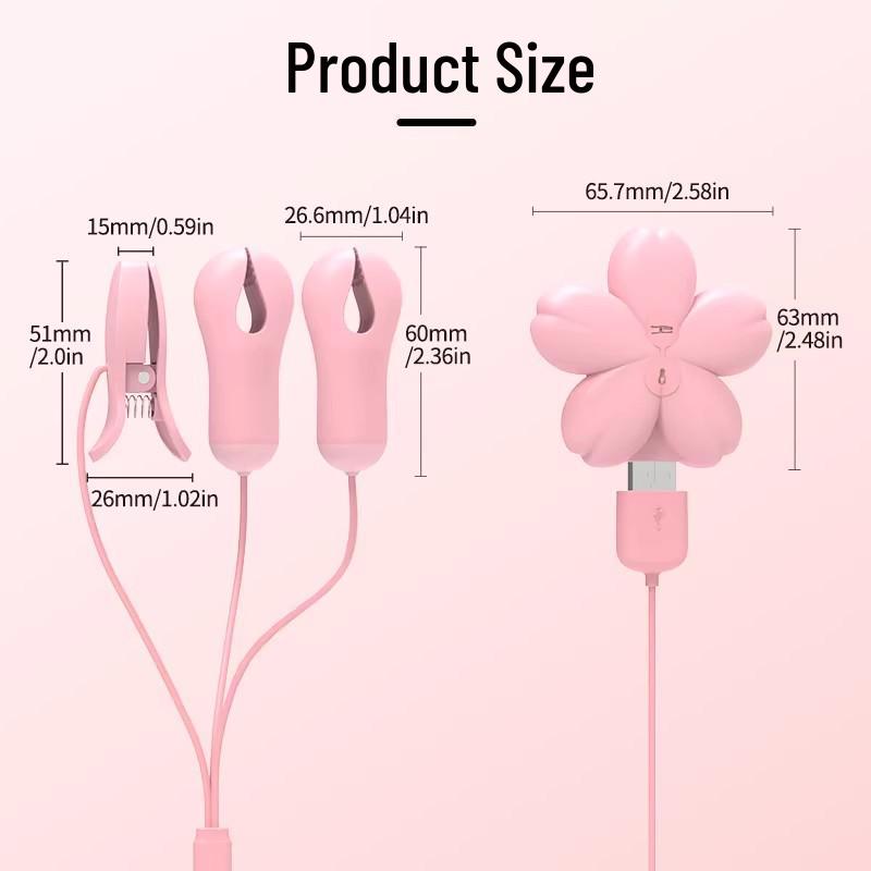 Vibrating Nipple Clamps - Adult Toys for Female Stimulation & Clitoral Training.