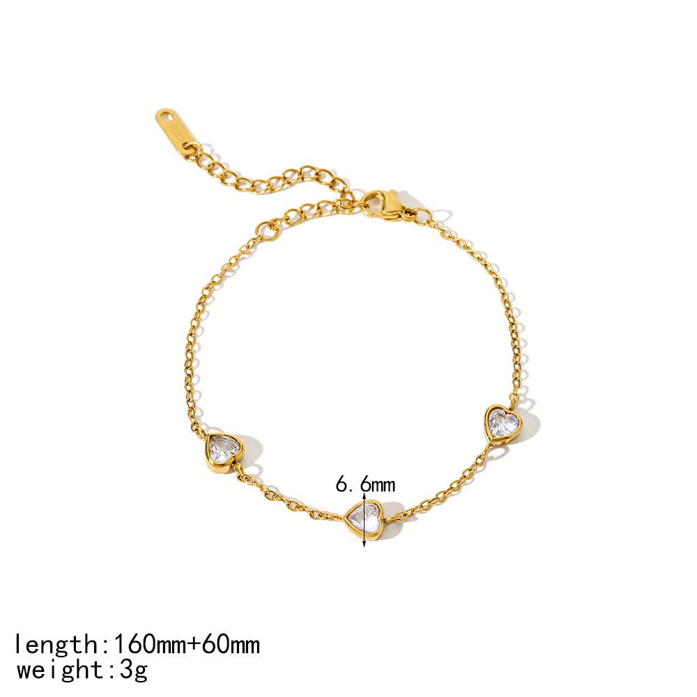 Geometrisches Edelstahlarmband für Damen mit Vergoldung Leichter Luxus-Stil Winter