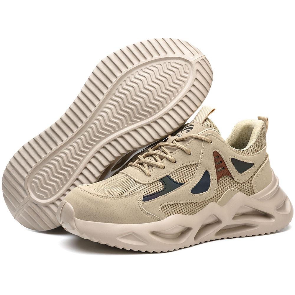 

Lightweight Safety Shoes Men Women Work Shoes Steel Toe Cap Boots Sneakers Man Women Shoes Boots 38 бежевый