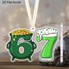 St. Patrick's Day Acrylic Hanging Ornament - Money Pot & Beer Pattern, 67 Unique Pendants/Drops/Finials, Ideal Festival Gift for Friends & Family