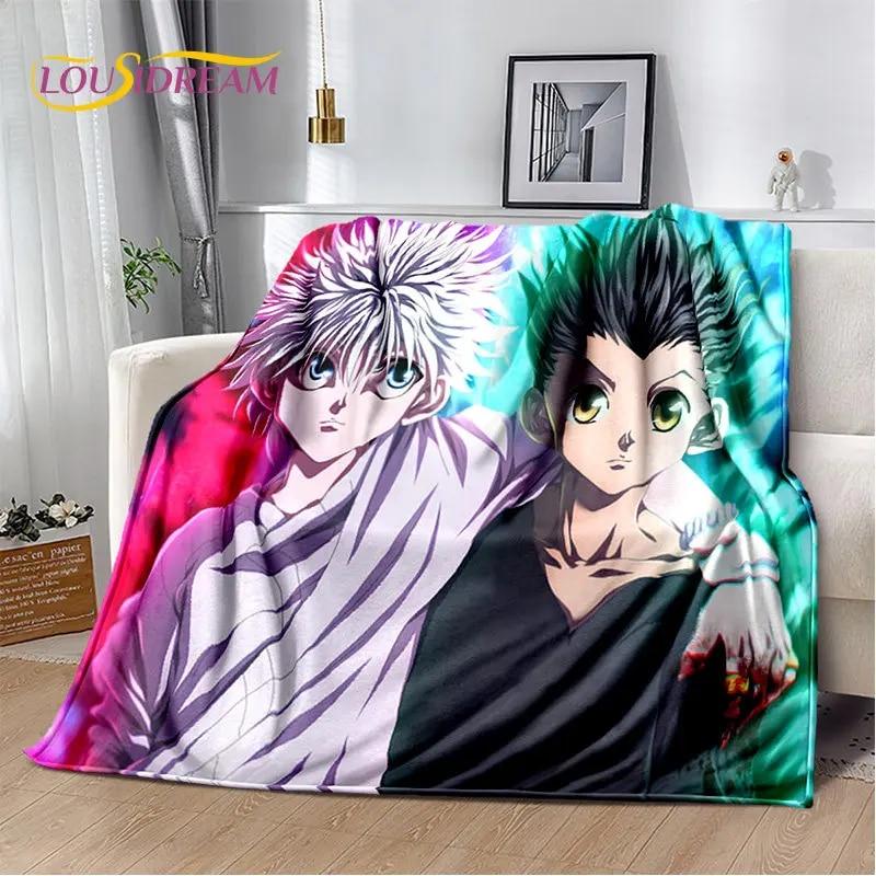 Anime Hunter×Hunter VxH kreslená měkká plyšová deka, flanelová deka přehoz do obývacího pokoje Ložnice Pohovka Pohovka Piknikový kryt