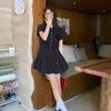(lined) New College Style Lapel White Dress Women's A-word Skirt Summer Sweet and Thin Skirt