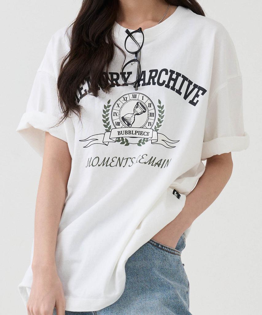 Beobeulpiseu [Unisex] Memory Archive Pigment T-Shirt_White