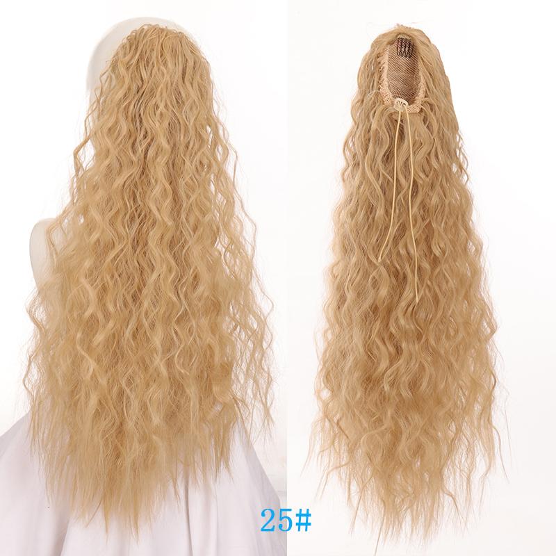 Drawstring Puff Long Kinky Afro Curly Ponytail Synthetic African American Hair Extension Ponytail Clip In Hairpiece