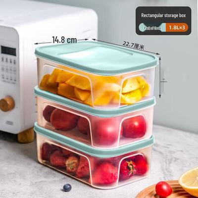 Xitianlong 1,8L Antibakterielles Kühlschrank-Lebensmittelaufbewahrungsbehälter-Set