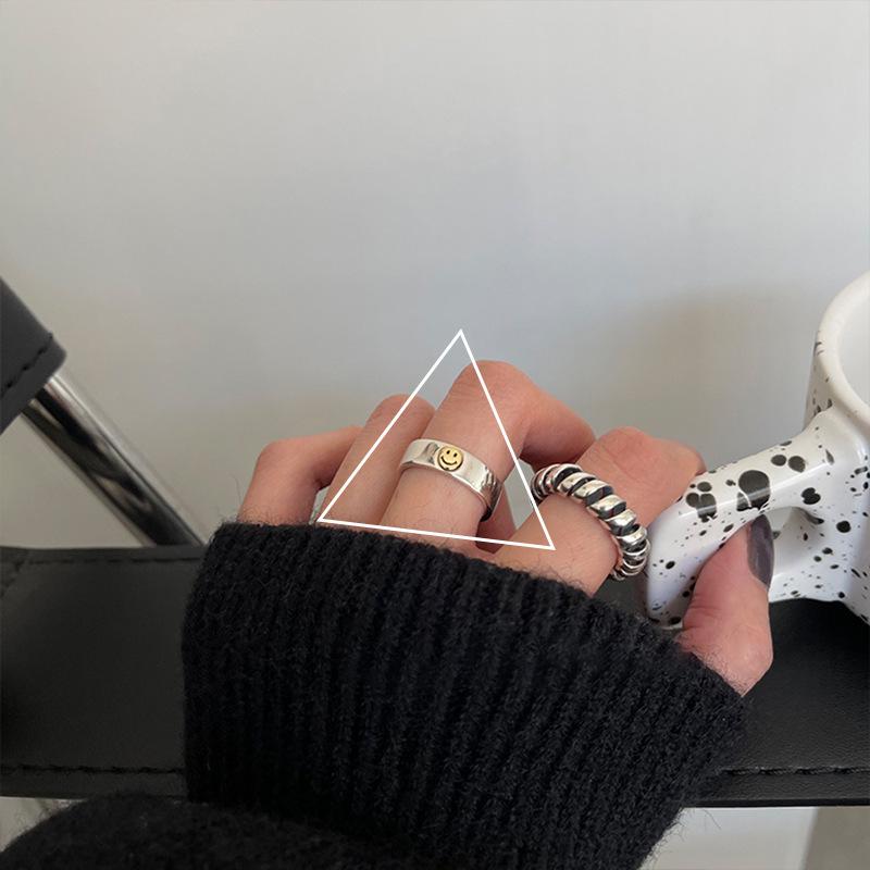 Women s Retro Adjustable Twisted Cable Ring - Wide Edge, Korean Style, European  American Trendy Design. Adjustable Open