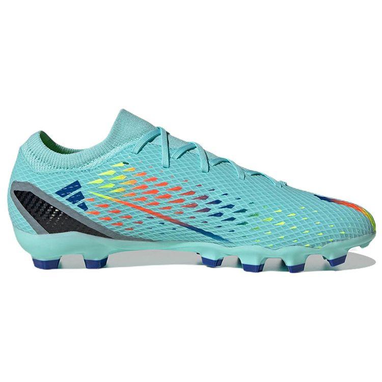 Adidas X Speedportal.3 Round Head Comfortable Turf AG HG Artificial Grass Non-Slip Wear-Resistant Soccer Shoes Men Soccer Shoes Blue Yellow GW8479