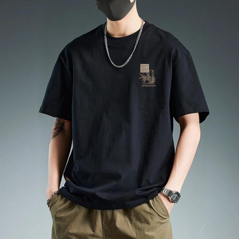 Trendy Brand Heavy-duty Short Sleeved T-shirt for Men In Summer 2025 New American Style Loose Oversized Pure Cotton T-shirt