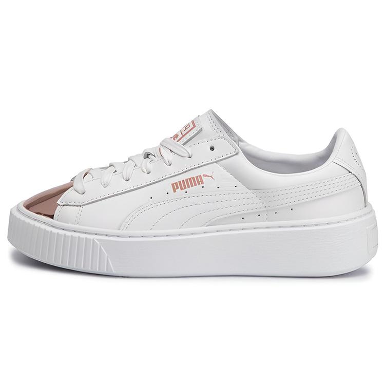 PUMA Basket Platform Metallic White Rose Gold Womens 366169-03 39 белый/золотой
