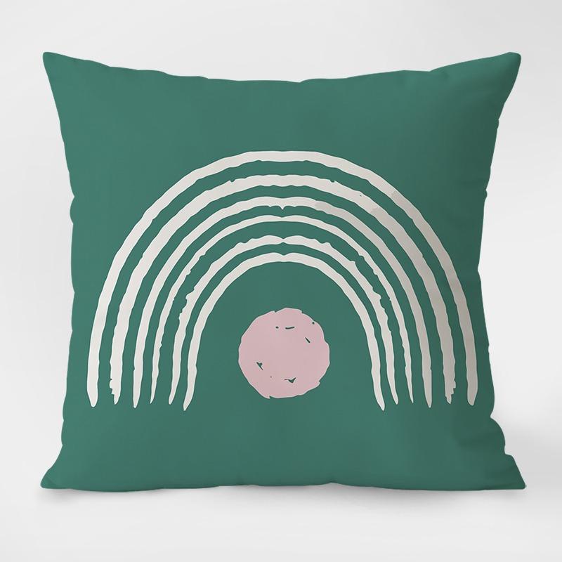 Fresh Geometric Pattern Pillowcase Dormitory Decoration Office Living Room Sofa Home Pillowcase