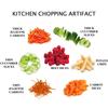 Multifunctional Vegetable Slicer 30 Different Cuts Kitchen Mandoline Potato Press Handheld Foldable Gray