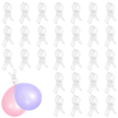 30Pcs Balloon Arch Clip Plastic Transparent Balloon Clip Backdrop Spring Clamp Sheet Holder Clothespin for Party Decor Clothing