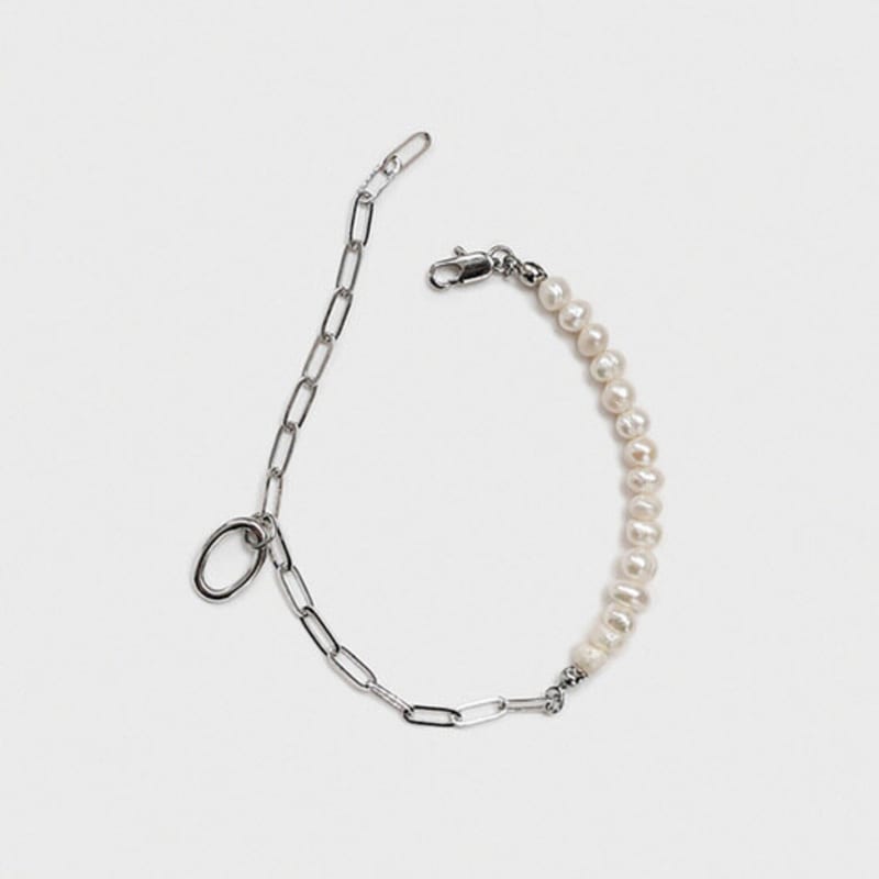 

odds&ends pearl line bracelet (silver) silver