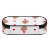 Pencil Pouch Printed Roomy Interior 300D Polyester Smooth Zipper with Mesh Pocket Removable Divider and Pen Slots for Boys Girls