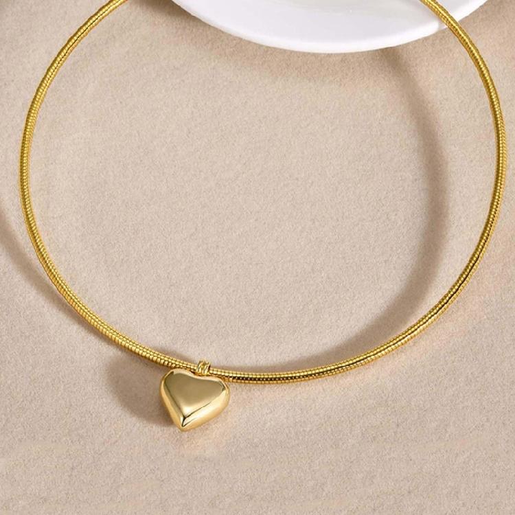 Minimalist Heart/Sphere Pendant Necklace Sophisticated Clavicle Chain Handmade Accessory for Casual Or Party Wear