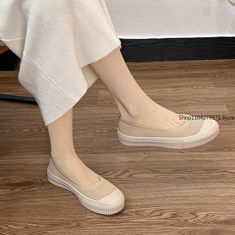 Fashion Princess Platform Shoes Women's Casual Sports Board Shoes Slip-onWomen Sneakers Round Head Shallow Mouth Loafers Flat Shoes