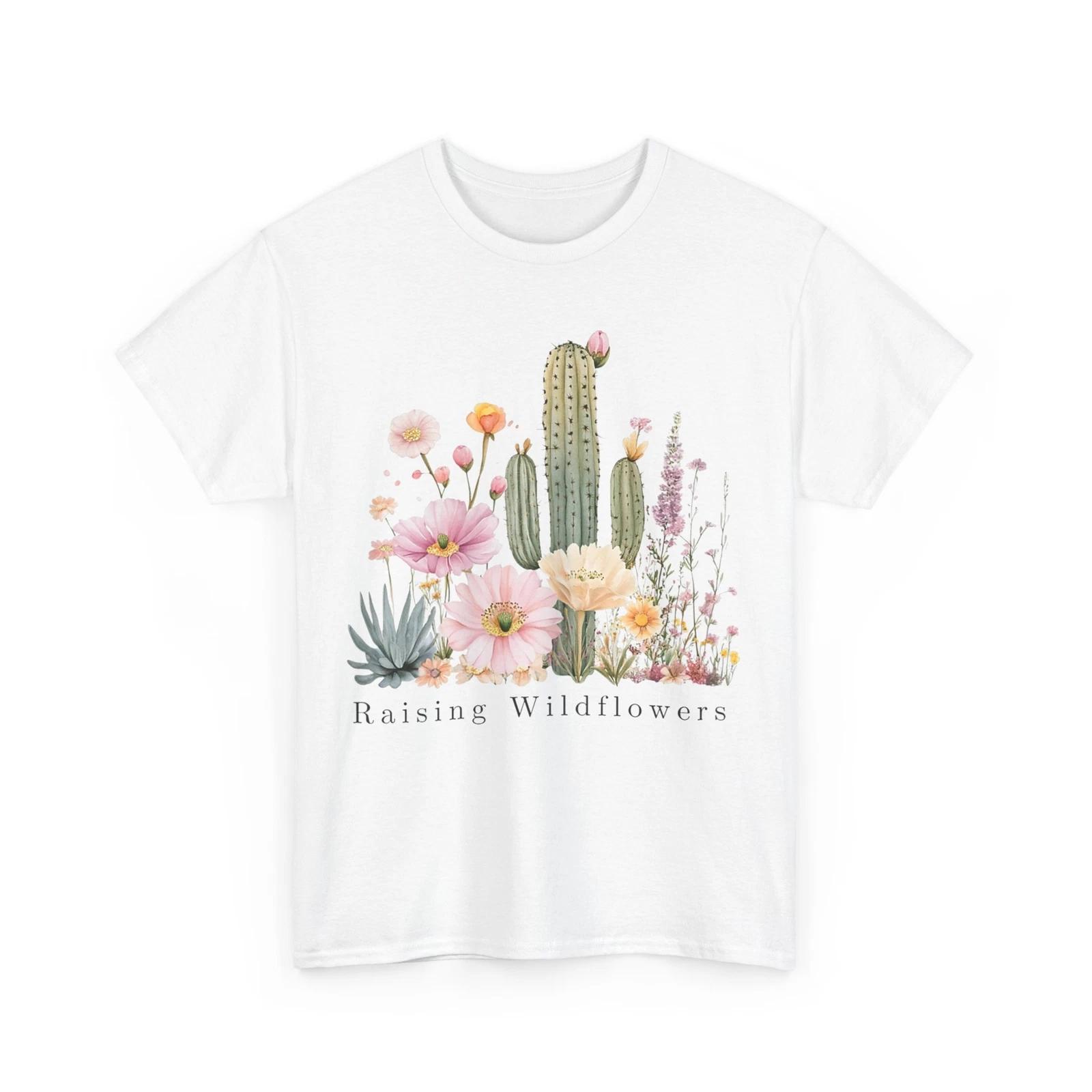 Wildflowers Shirt, Raising Wildflowers Boho Desert Flowers Cute T shirt 2XL