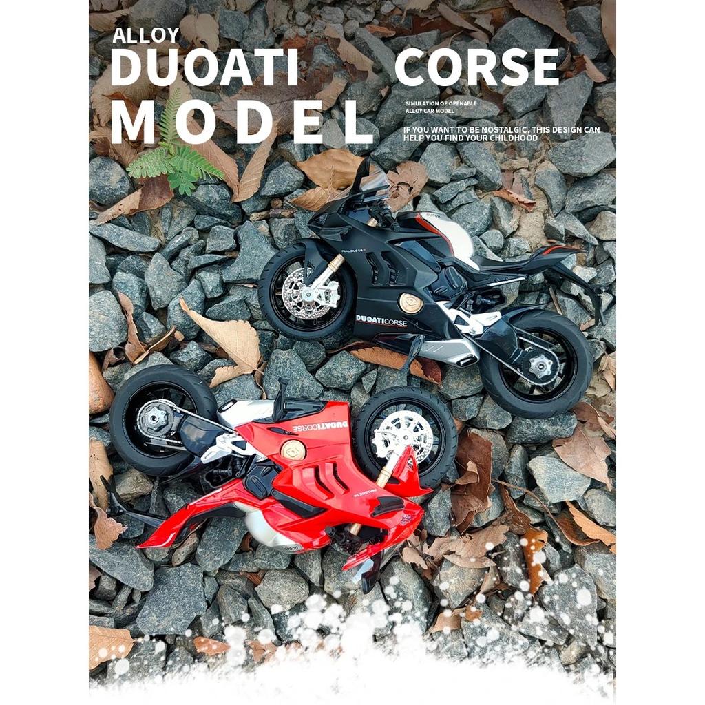 1/12 Ducati V4S Panigale Diecast Motorradmodell Spielzeug Replika mit Ton & Licht Geburtstagsgeschenk Weihnachtsgeschenk Sammlung Motorrad