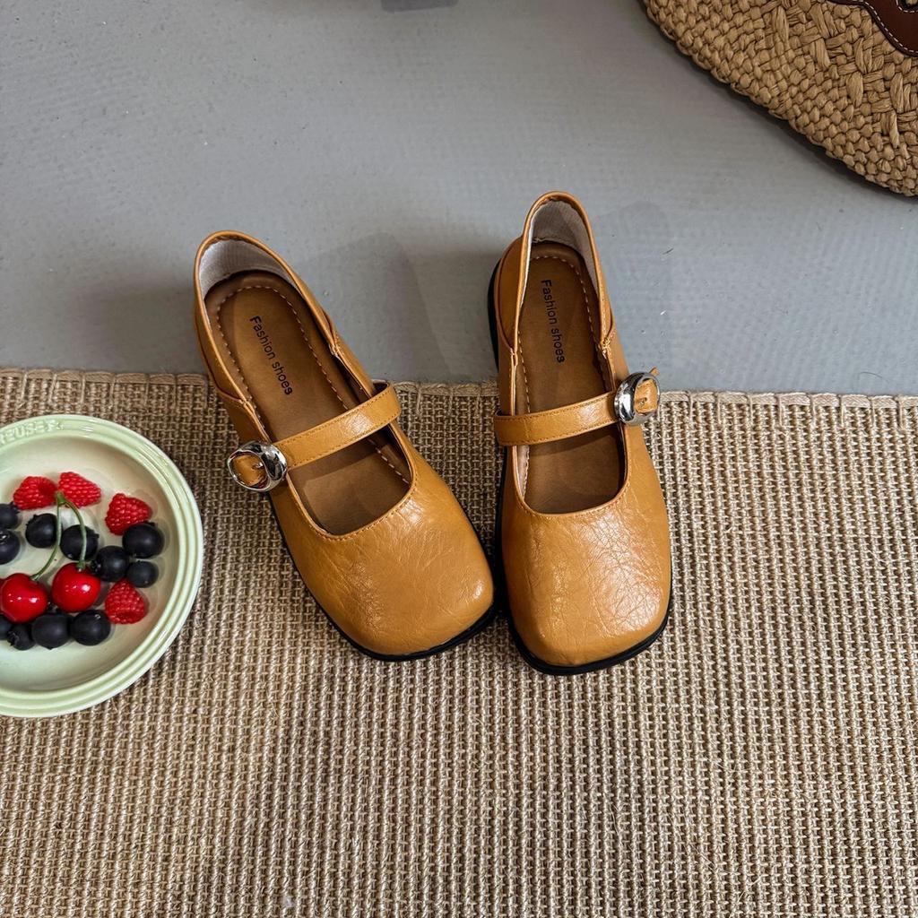 French evening niche versatile shoes 2025 spring and summer new retro Mary Jane shoes flat single shoes women