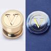 Mini Bamboo-Handled Stamp: 1.5cm Copper Head In Regular Script with Sealing Wax