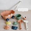 Korean Children's Wheat Straw Beach Toy Set: Boat & Handcart with Water Play and Sand Shovels