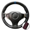 Car Interior Hand Stitched Perforated Non-slip Microfiber Leather 2009-2014 Samsung QM5 Steering Wheel Cover For Renault Koleos