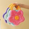 1pc Hand towel with hanging flower shaped design, household kitchen absorbent handkerchief
