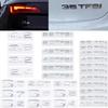 1Pc 3D ABS Letters Car Rear Trunk Side Fender Emblem Badge Sticker Car Trunk Letters Logo Decal
