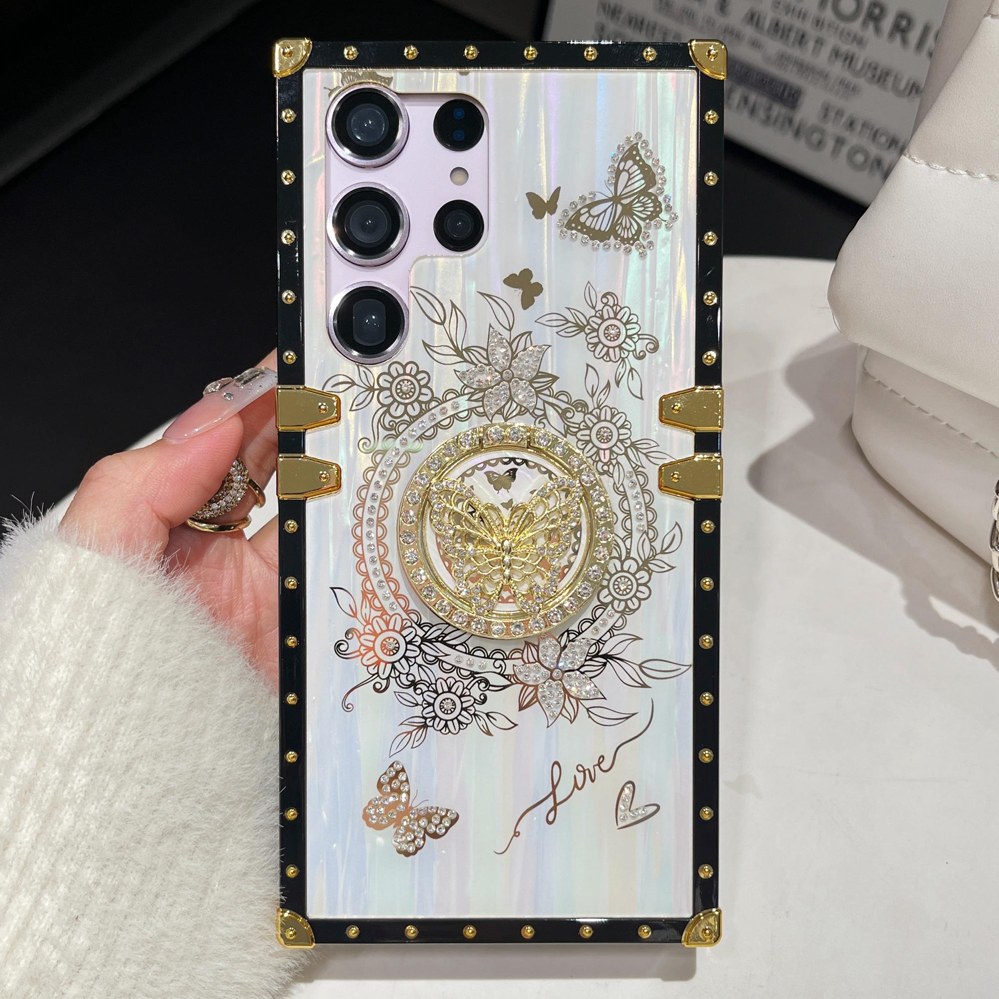 

Для Samsung Galaxy S25 Ultra Чохли Декор стразами Візерунок метелика ТПУ + ПК Чохол для телефону C