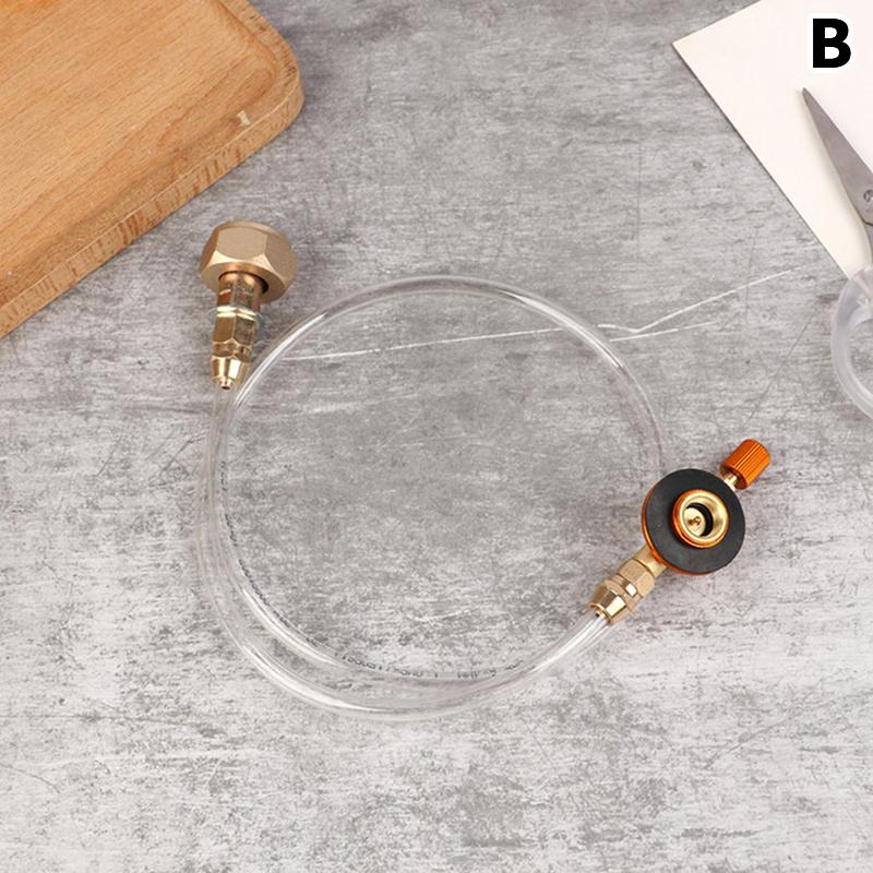 

1Set Outdoor Camping Gas Tank Set Stove Propane Refill Adapter Tank Coupler Adaptor Gas Charging Accessories Burner Adapter B
